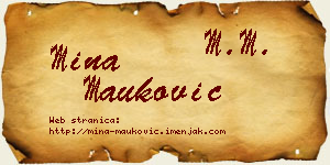Mina Mauković vizit kartica